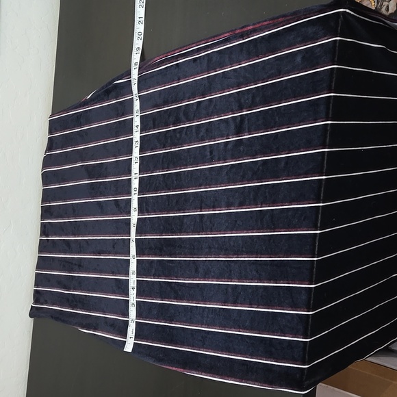 Leith Dress Velvet Striped Slits Both Sides V Neck Strappy Midi Dress Size XS - Picture 16 of 16